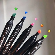 【ready stock】【 Living world】Double-headed marker pen touch genuine 48-color suit with skin color ful