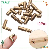 TEALY 10Pcs Barrel Hinge Folded Practical Connector Pure Copper Soft Close Concealed Wine Wooden  Hinges