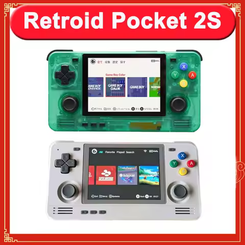 In stock! Retroid Pocket 2S Handheld Game Console Android11 Google Playstore Hall Joysticks for PS1 