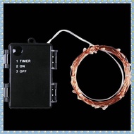 (W L N H)2PCS 10m 100-Lights (Four Colors) LED Light Strip 4.5V 3 X AA Batteries Waterproof Battery 