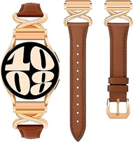 JR.DM Leather Bands Women Compatible with Samsung Galaxy Watch 6/5/4/Active 2 40mm 44mm/Watch 6 Clas