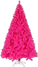 Pink Artificial Christmas Tree,180cm 6ft,Pvc Mixed Pet Premium Hinged Xmas Tree Full Unlit Flame Retardant Tree With Solid Metal Sta(Christmas tree gifts) (180cm(6ft)) Commemoration Day