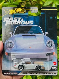 Hobby Store xe mô hình Hot Wheels Premium Fast and Furious Porsche 911 Carrera RS Xám