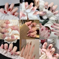 NS(PART 1) 24pcs 3D Fake Nails With Box (Free jelly glue) Nail Beauty Care Wedding