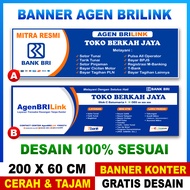 BANNER SPANDUK AGEN BRILINK UKURAN 200X60 CM ATM BERSAMA TERMURAH