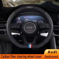 Audi steering wheel cover Audi A1 A4 A3 Q5 Q2 Q3 A6 Q7 A8 carbon fiber card dream handle cover anti slip  wear-resistant