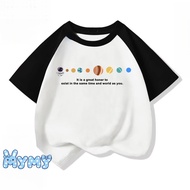 Solar System Planets Breathable Kids T-Shirt for Boys & Girls, New Style Raglan Sleeve Top