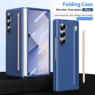 Kes Lipat Folding Case for Samsung Galaxy Z Fold7 6 5 4 Touch Pen with Tempered Film Shockproof Cove