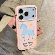 Blue Horse News for iPhone 17Promax iPhone 1514pro Case New 16 Creative 13