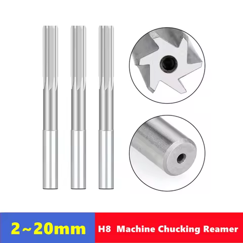 W6542 HSS machine tool reamer H8, 2mm- 20mm straight shank chuck machine tool reamer straight slot r