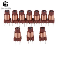 [Serenable] 10 Pieces Ferrite Inductor Adjustable Coil Inductor Set Ferrite Core Winding Inductor Tu