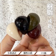 Ring Resin Niche Design Fashion Sense ins Style Unisex Girlfriend Gift Couple Exchange 007