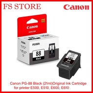 CANON ORIGINAL MALAYSIA Canon PG-88 Black (21ml) Original Ink Cartridge for printer E500, E510, E600, E610