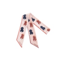 Twilly Scarf Scarf Bag Bandana Poodle Peach