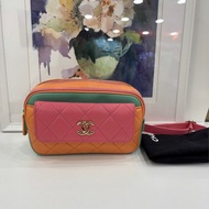 Chanel香奈兒 拼色二合一相機包 29開