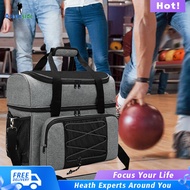 Oceanside Bowling Ball Bag Bowling Storage Bag Portable Container Case Sturdy Double Ball Bowling Ba