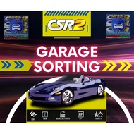 CSR2 GARAGE SORTING Cheats