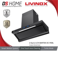 LIVINOX LCH-BARTEK DC-90BL Slanted 2580 m³/h BLDC Motor Cooker Hood Chimney Penyedut Asap