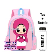SLV BAGS - Tas Hijab Muslimah Anak Perempuan Cewek Karakter Hijabers Ransel Sekolah ngaji SD PAUD