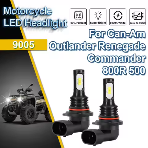 Roadsun For Can-Am Outlander Renegade Commander 500 800R Motorcycle LED Headlight Ampoule Hi-Lo Beam