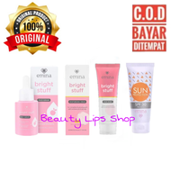 Emina 1 Paket Full Lengkap Skincare 1 Paket BPOM EMINA BRIGHT STUFF ISI 4 : SERUM 30ML / FACE WASH