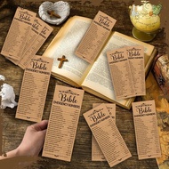(duyongsun) 50 Pcs Bible Emergency Numbers Bookmark Christian Gift Religious Bible Verse Bookmark Ch