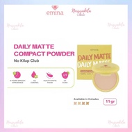 Emina Daily Matte Compact Powder 11 gr - Bedak Padat | Two Way Cake TWC