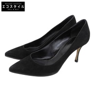 Sergio Roshi女士絨面革高跟鞋，黑色，尺寸 35 1/2