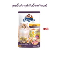 อาหารเปียกแมวคานิว่า Kaniva อาหารเปียกแมว สุขภาพดี ขนาด 70 กรัม 1ลัง (48ซอง)