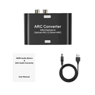 192KHz ARC Audio Extractor HDMI ARC Audio to HDMI SPDIF Optical L/R 3.5mm Stereo out Digital to Anal