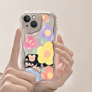Casing For Oppo A57 4G A57s A57e A58 4G A58 5G Clear Lens Protector Cute Flower Casing hp Soft Case 