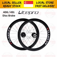 Litepro S42 406 451 Aero Wheelset 20" 22" Loud Hub High Profile Rims Disc Brake 100/135 Folding Bike
