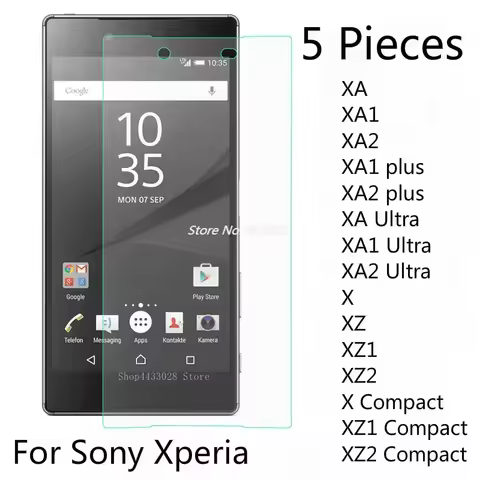 5 PCS Tempered Glass For Sony Xperia XA XA1 XA2 Plus Ultra Screen Protector For Sony X XZ XZ1 XZ2 Co