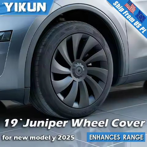 Hub Cap For Tesla New Model Y 19 Inch Juniper Tire Performance Replacement Crossflow Full Wheel Cove