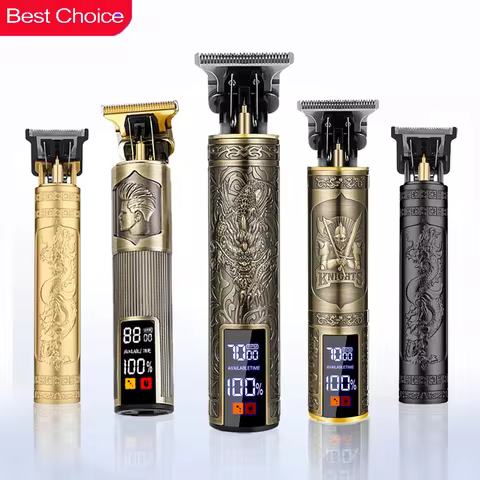 New！T9 Professional Hair Trimmer/Accessories | Portable Electric USB 0mm Bald Fade Cutting Machine f