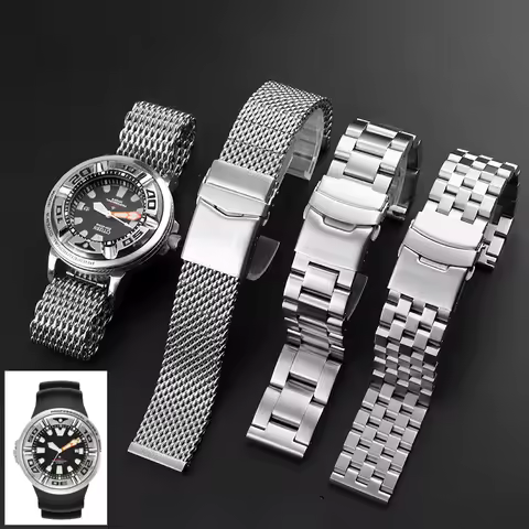High quality Watchband 22mm For Citizen BJ8050-08E Stainless Steel Lug Connection Head Modified Smal
