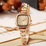 Small Sugar Cube Ladies Watch Women Style Niche High-End Feel Value Classy Student Party Golden 3.10