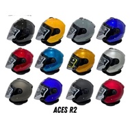 ACES R2 Series Topi Keledar/Helmet   Dengan Visor Berwarna Sirim Diluluskan/With  Tinted Visor Sirim
