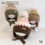 TRENDING Baby Knitted Hat, Thicken Windproof Kids Earmuffs Cap,  2-5 Year Baby Warm Children Head Co