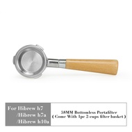 Hibrew h10a Espresso Bottomless Portafilter 58mm For Hibrew h7 Hibrew h7a 304 Stainless Steel Replac
