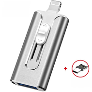 ฟลชไดร์ฟ USB ความจุ 1TB แบบพกพา 4 อิน 1 ผลักดึง ไดรฟ ์ ปากกา type-c lightning แฟลชไดรฟ ์ External St