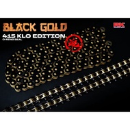 RK 415 ORING CHAIN BLACK GOLD TWO TONE RANTAI O-RING SEAL 415 KLO 132L