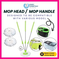<SGINSTOCK> Spin Magic Mop-Microfiber Replacement Mop Head Replacement / Mop Handle Set -Round Shape