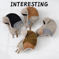 INTERESTING Russian Bomber Cap, Waterproof Windproof Ski Hat, Vintage Earflap Design Warm Russian St