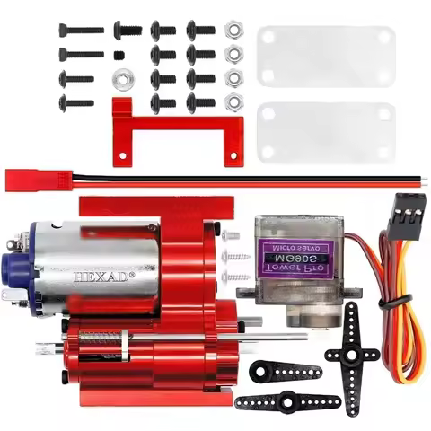 Three-Generation Full Metal 2 Speed Gearbox Transmission with Servo for WPL B1 B14 B24 C14 C24 MN D9