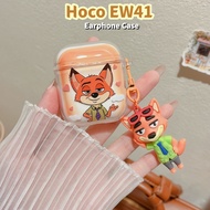 【rising star】For Hoco EW41 Case Summer Style Cartoon Soft Silicone Earphone Case Casing Cover