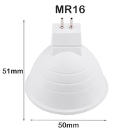 10ชิ้นหลอดไฟ LED หรี่แสงได้ AC 220V GU5.3สปอตไลท์ GU10 7W ชิป MR16 30องศามุมลำแสงสำหรับไฟดาวน์ไลท์โค