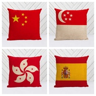 Flag Pillow Hong Kong Flag Singapore Flag Pillow Pillow Car and Sofa Seat Cushion Office Lumbar Cushion