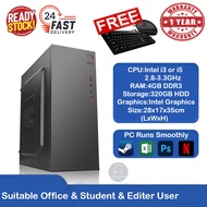 Desktop Komputer Desktop Gaming PC Office Desktop Computer CPU (1 Year Warranty)Intel i3 桌面电脑台式机