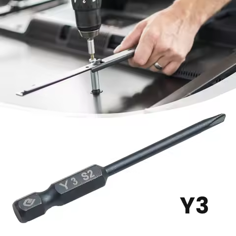 Screwdriver Bit Set 65mm 1/4inch Hex Shank Tri-Wing Electric Screwdriver Bit Magnetic Y Tip Head Y3 